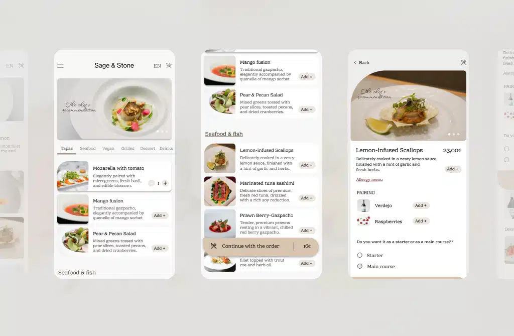 diseño de app, experiencia gourmer